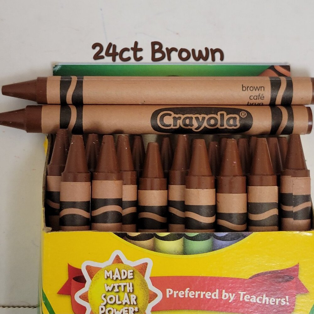(24) Crayola Crayons (Brown) Single Color Bulk Lot